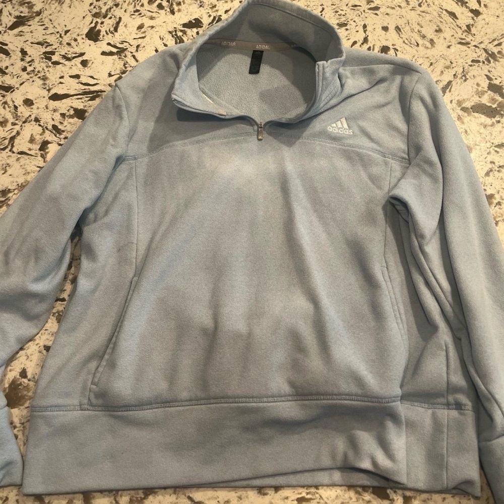 Adidas Golf Sky Blue Fleece Pullover
